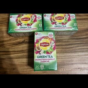 Lipton Green Tea Orange Passionfruit Jasmine Lot of 3 Boxes